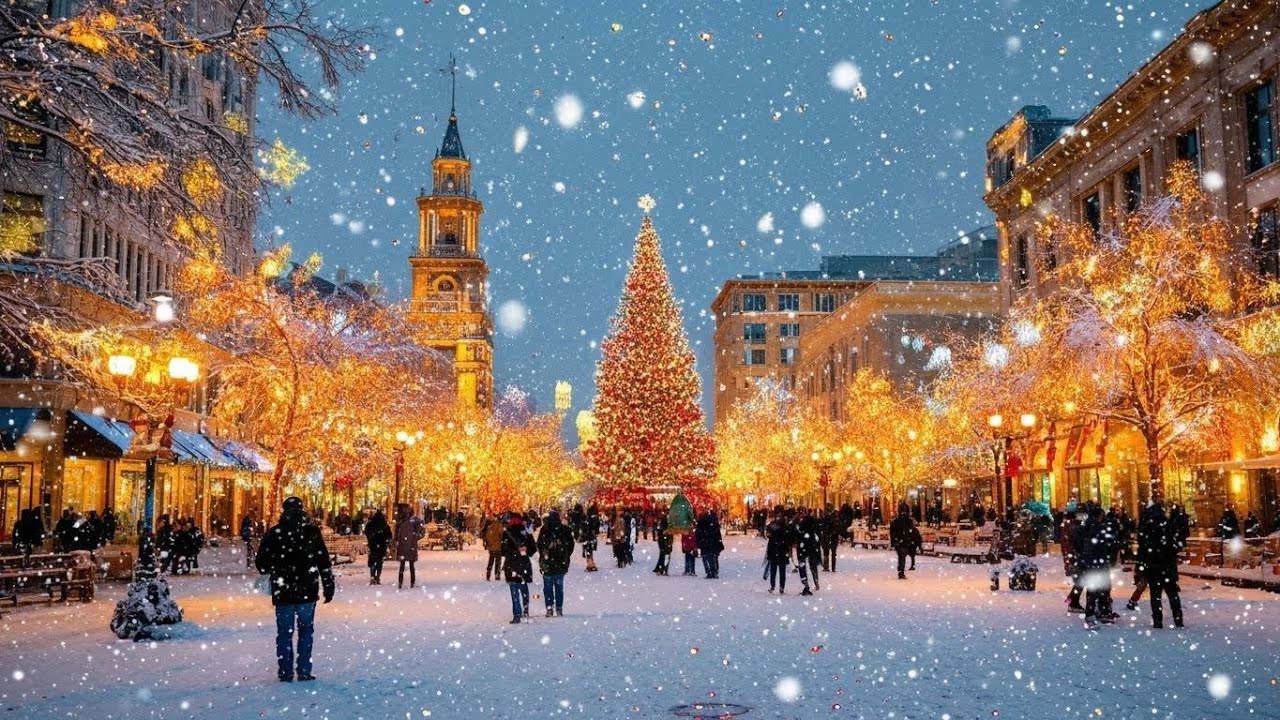 Peaceful Winter Coffee Shop by the Lake ❄️☕ Fireplace Ambience & Jazz