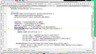 92   Android Studio  SQLite & edit Activity screenshot 1