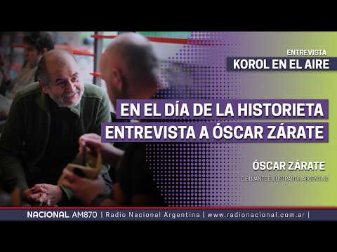 Horacio Marmurek spoke with cartoonist Óscar Zárate on Comic Book Day