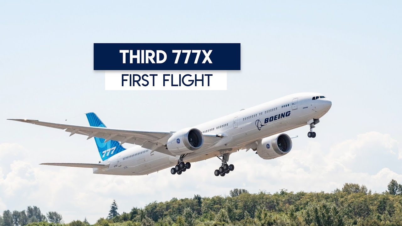 Boeing 777x first flight videos