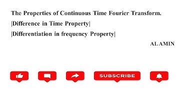 113 Properties of Fourier Transform |differentiation in frequency | differentiation in time property