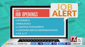 CBS 17 Job Alert - SBA hiring for multiple positions