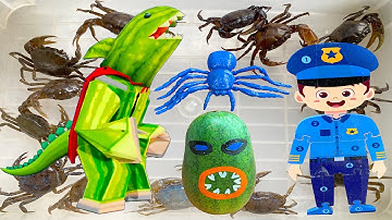 Kem Ốc Chanel nhờ chú cảnh sát bắt quái vật cá mập, cứu con cá, con cua, con vịt, con mèo, dưa hấu.