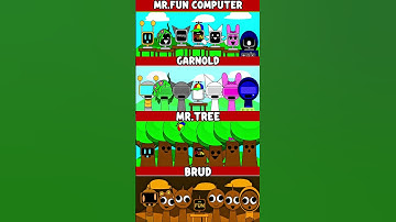 Mr.Fun Computer vs Garnold vs Mr.Tree vs Brud Incredibox Sprunki MIX VERSION #sprunki
