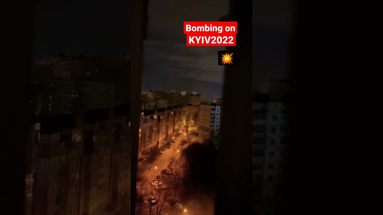 Russian Airstrikes on Kyviv at Midnight 