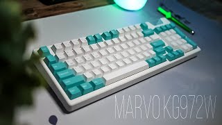 Gasket Mount GLORY! | The Marvo KG972W Mechanical Keyboard #cozyvibes