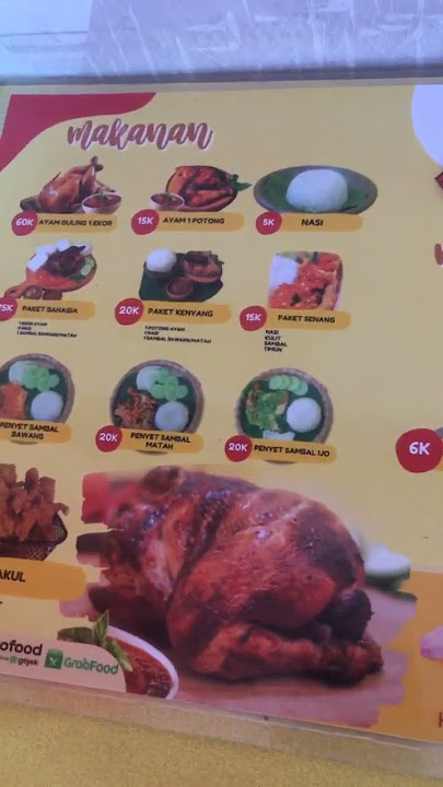Daftar Harga dan Menu Ayam Guling Majoss cilodong depok #infokuliner #ayam #ayamguling #shorts