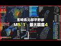 【緊急地震速報 警報】2026/07/01 08:40 宮崎県北部平野部(M5.1 最大震度4) #地震