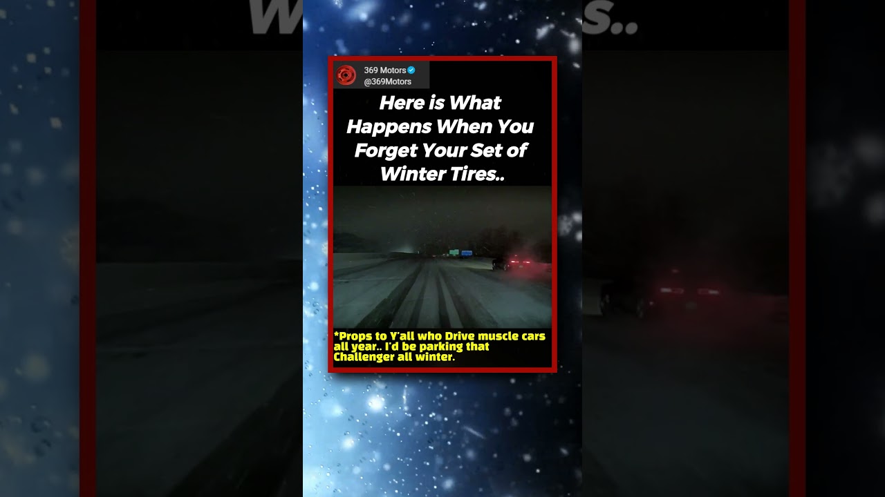 Don't Forget Winter Tires When Driving a Challenger in Snow..