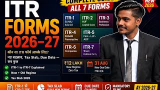 What is ITR|ITR Full Information in Hindi | A.Y. 2026-27 Full Guide* ITR Filing Start Ho Gayi ✅