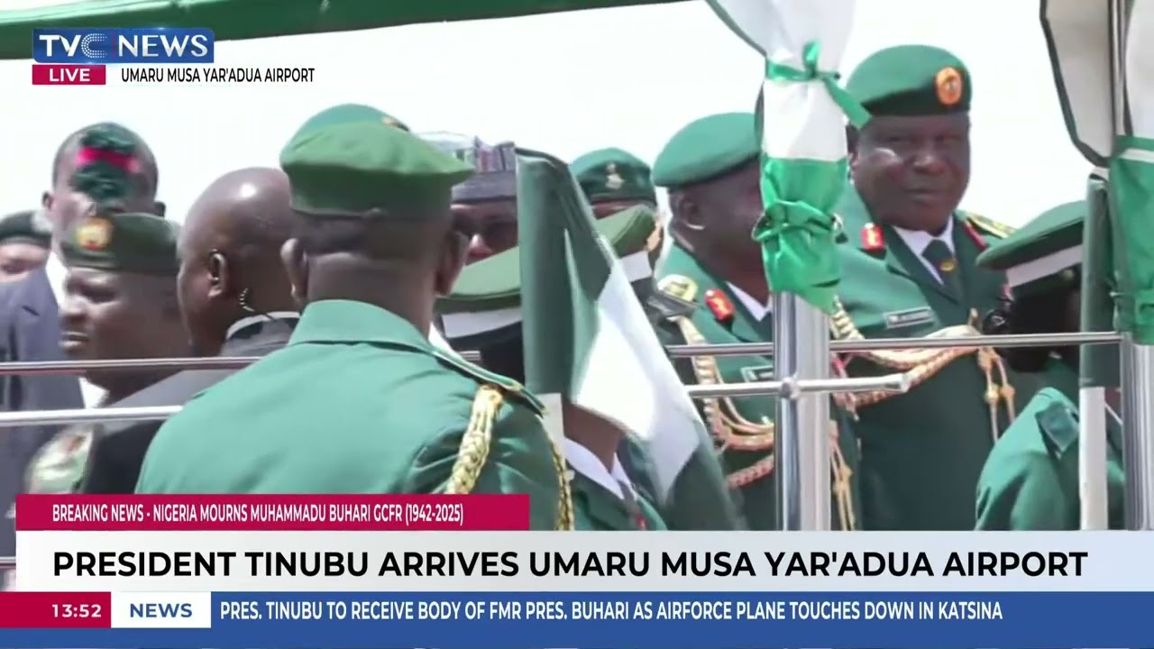 President Tinubu Awaits Arrival Of Buhari’s Body At Umar Yar’Adua’s Airport