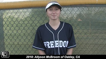 2018 Allyson McBroom First Base and Third Base Softball Skills Video - Shockers