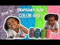 How to Make Color Rice | Sensory Play for Kids | Pretend Play | Fun With Jannah