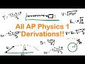 AP Physics 1: Hidden Derivations They Expect You to Know