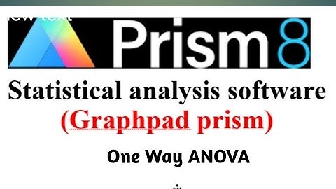 one way ANOVA using GraphPad Prism