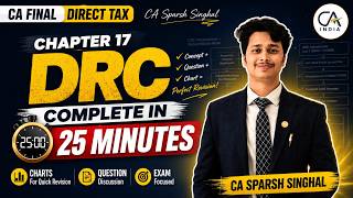 DRC in 25 Minutes with Ques & Charts | CA / CMA Final DT Fast Track Revision | CA Sparsh Singhal