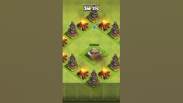 Level-7 Builder base cannon vs Max Lightning spell | How many spells it take to destroy it 😎#shorts