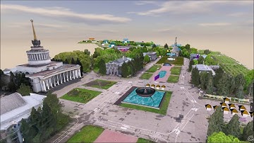 3D-reconstruction of park infrastructure for music festival. Atlas-Weekend, Kyiv, Ukraine