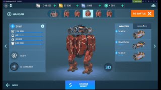 War Robots Test Server 6.9  First Time Playing With Robot SHELL