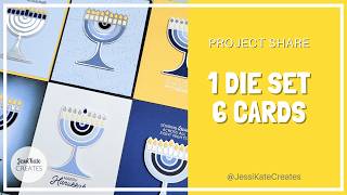 Easy Hanukkah Cards Spellbinders Menorah Lights Stamp Die Set