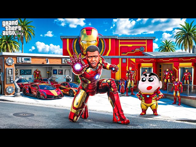 Franklin & Shinchan Building The Most Expensive New Iron Man Base In GTA 5