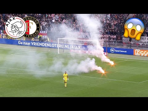 Ajax vs Feyenoord Suspended as Fans Throw Fireworks on Pitch!