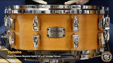 MW-Vintage.pl - Yamaha Maple Custom Absolute Hybrid 14" x 6" Vintage Natural 4K