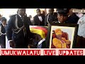 The casket carrying the body of late Umukuka Emeritus Wilson wamimbi arrives at malukhu council