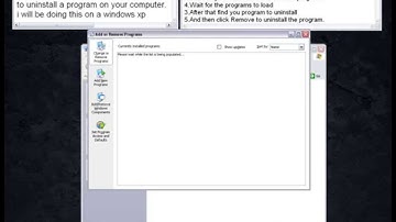 How to Uninstall A program on a Windows XP