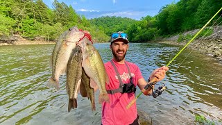 We Hit The Fishing JACKPOT!!! Every Cast Non-Stop Action for HOURS! Catch and Cook BASS and MORE!!!!