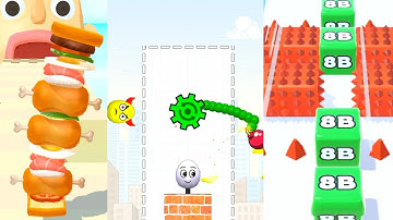 Jelly Run 2048 Vs Draw To Smash Vs Sandwich Runner| Android Ios