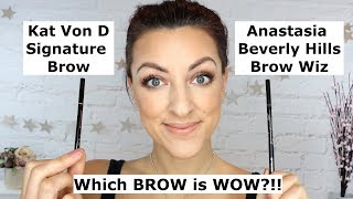 Kat Von D signature brow pencil vs Anastasia Beverly Hills Brow Wiz -  YouTube