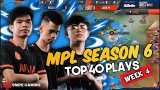 TOP 40 PLAYS MPL SEASON 6 WEEK 4 | SNIPE GAMING TV