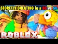 I SECRETLY CHEATED in a 50 vs 50... (Roblox Bedwars)