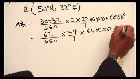 SHORTEST DISTANCE BETWEEN ANY TWO POINTS ON THE PARALLEL OF LATITUDE PART 2