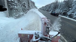 Cleaning up after the snowstorm. TYM T474 with Pronovost Puma 72’’ Snowblower 2024-01-11