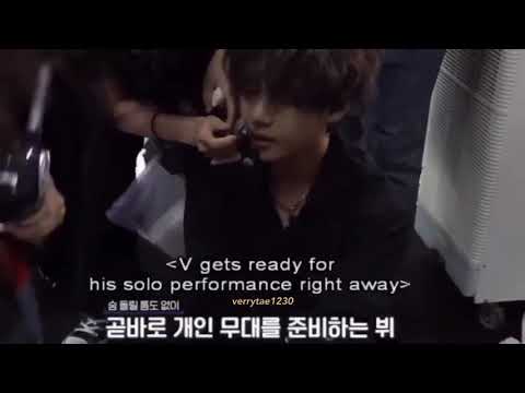 Exhausted BTS Kim Taehyung during concerts