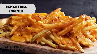 1. potato wedge cheese pie: https://bit.ly/2vg9vwl 2. french fries au
gratin: https://bit.ly/3chpc16 3. 'cheese'burger and fries:
https://bit.ly/2r13zyb 4. s...