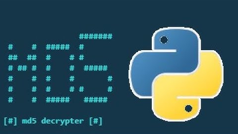 Decrypt MD5 Hash using Python