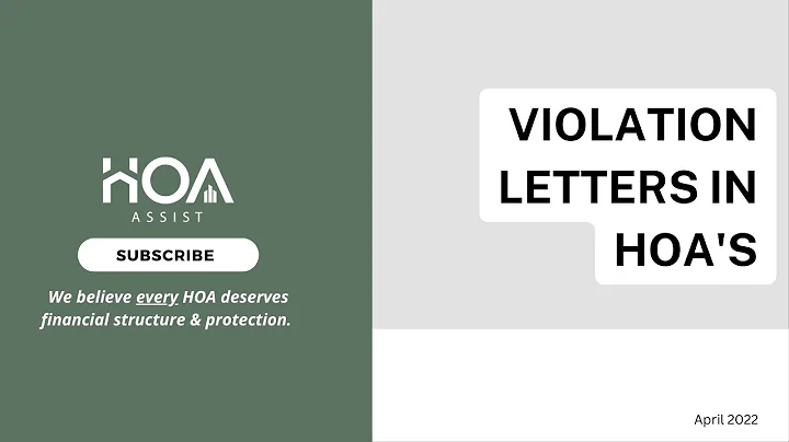 Violation Letters in HOA's?!?!