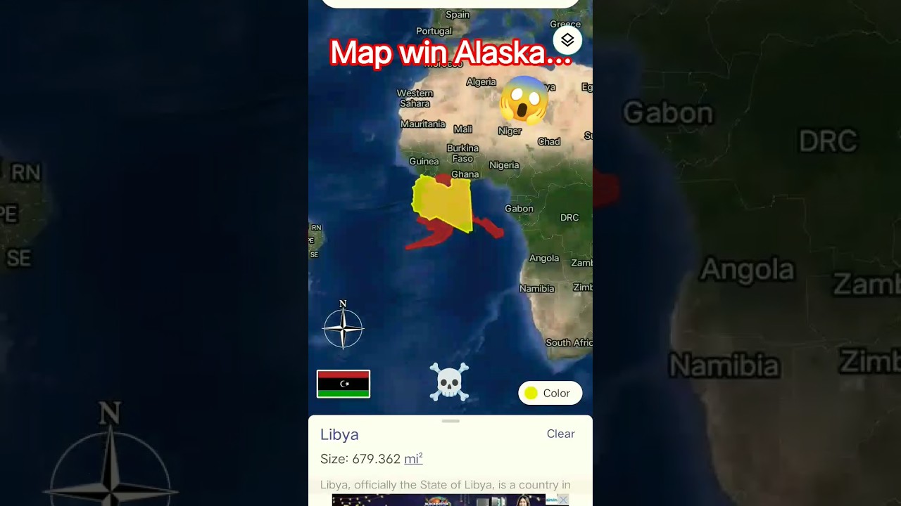 Alaska🇺🇸 VS Libya🇱🇾 map size comparison| map win Alaska🇺🇸|