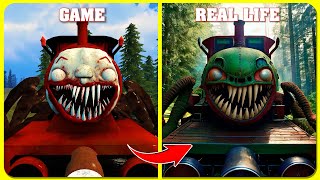 CHOO CHOO CHARLES VS REAL LIFE | All Eat Monster | Guess The Eater MONSTER'S VOICE?