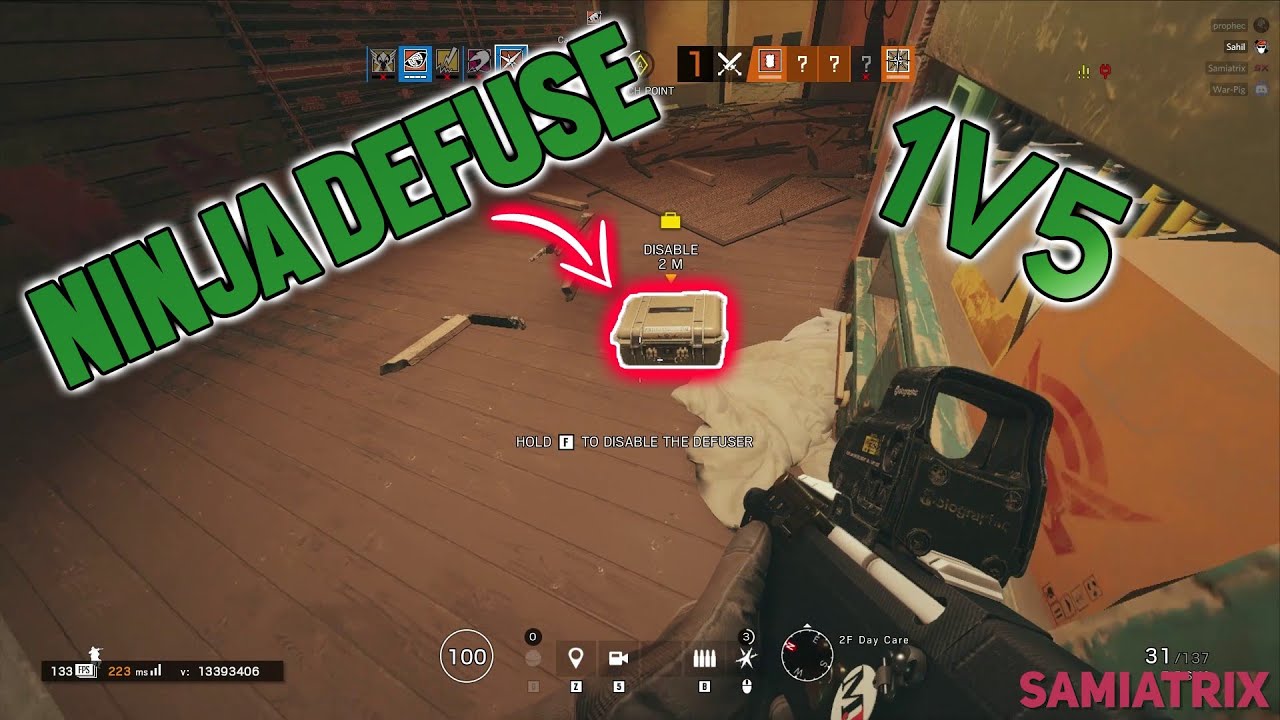 Ninja Defuse - Rainbow Six Siege Gameplay - YouTube