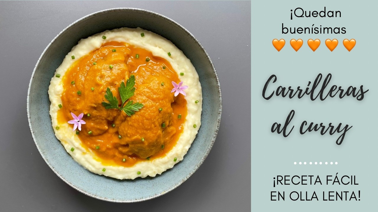 CARRILLERAS al CURRY🧡 TIERNAS y Muy SABROSAS🤤 Receta en OLLA LENTA