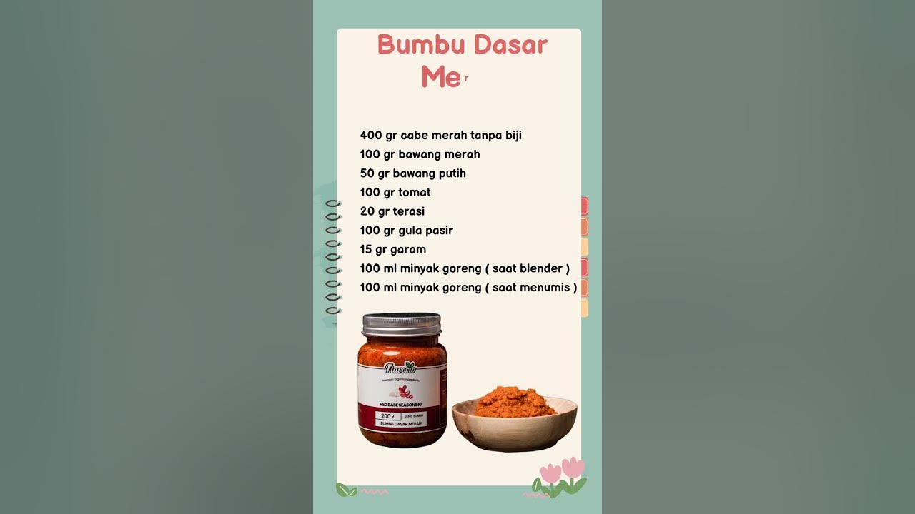 RESEP BUMBU DASAR MERAH