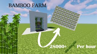 Minecraft Bamboo Farm - 28000+ Per Hour -1.20 (Java/Bedrock)