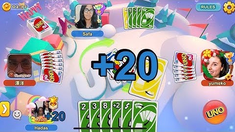 +20? 😳 How to turn lose into victory in Facebook Uno Card Game? (Weekend Go Wild x80)