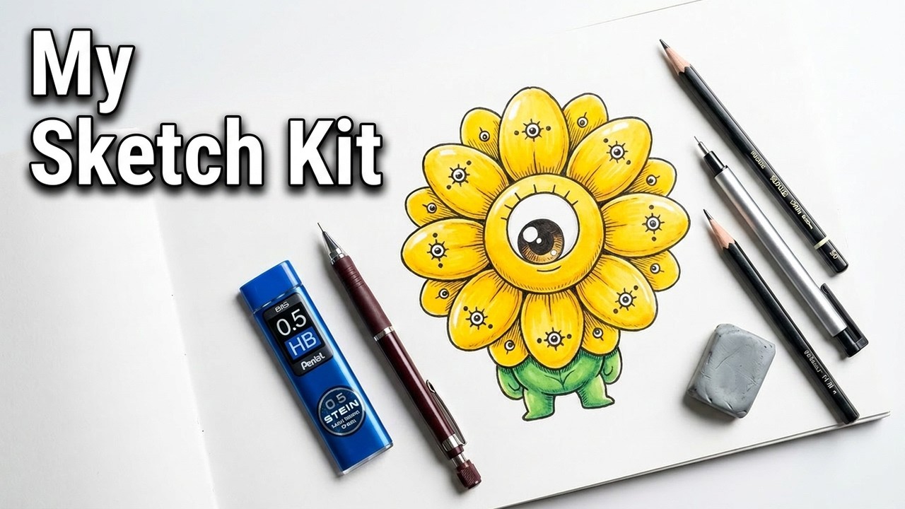 Preparation for pen drawings | All the art supplies I use for