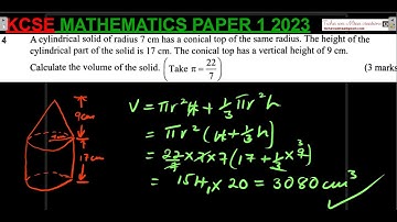 KCSE MATHEMATICS 2023 PAPER 1 QUESTION 4