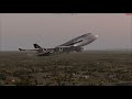 Singapore airlines boeing 747400 bucharest lrop takeoff pmdg fsx